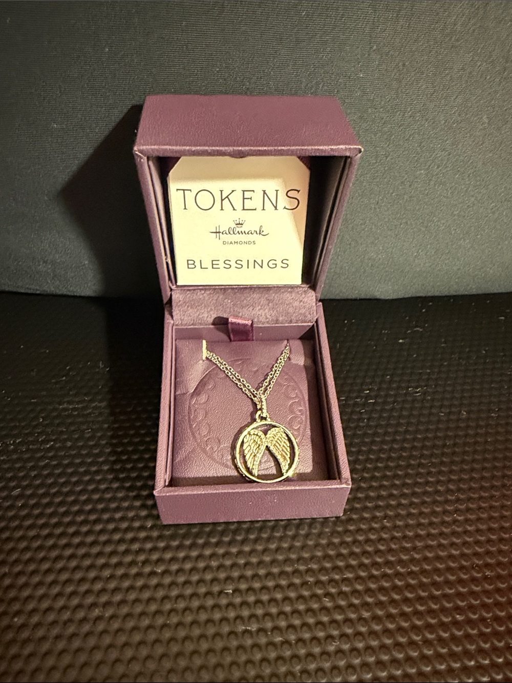 NWT Hallmark Diamonds Angel Wing Blessings Pendant 1/10 CTW Sterling Silver